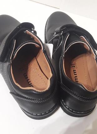 Туфли подростковые школьные для мальчика размеры  35 черные8 фото