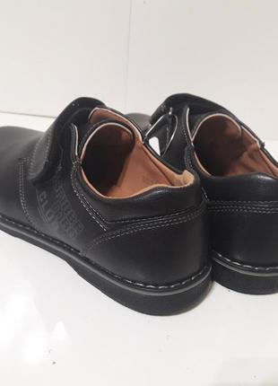 Туфлі дитячі шкільні для хлопчика розміри 35 чорні7 фото