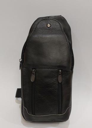 Мужской однолямочный кожаный рюкзак сумка bl 8001