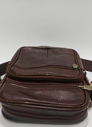 Мужская кожаная сумка b204 из натуральной кожи3 фото