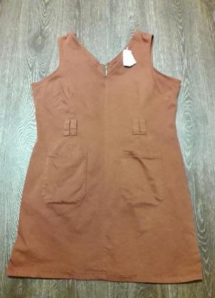 Брендовий  новий стильний 65% бавовна  сарафан  сукня  р.22 від  nutmeg  під джинс