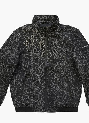 Куртка calvin klein reflective print full zip jacket black