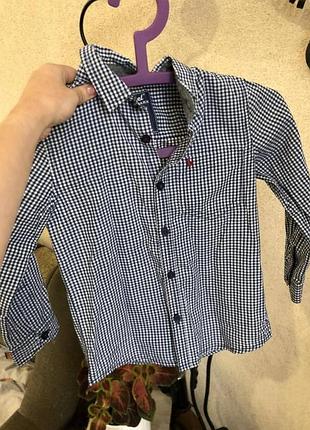 Дитяча сорочка в клітинку