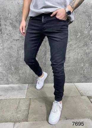 Чоловічі джинси чорні7 фото
