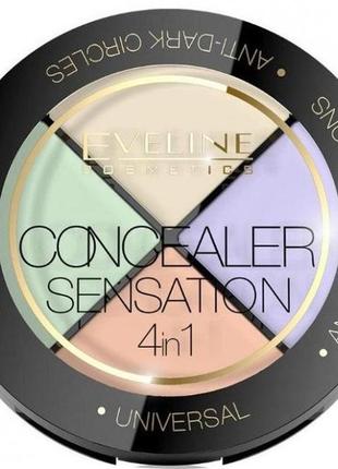 Кремовый консилер eveline cosmetics concealer sensation 4in12 фото