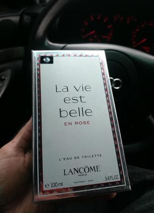 Женская 👱‍♀️ туалетная вода 🌹 lancome la vie est belle en rose 🌹 💯 ml жіноча туалетна вода