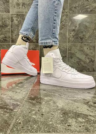 🚀 кроссовки nike air force high white 🍂9 фото