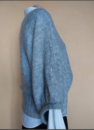 Сіра об'ємна  тепла кофта,светр,широкі рукави5 фото