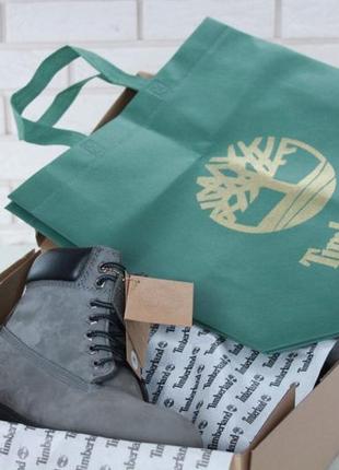 Теплі зимові черевики timberland в сірому кольорі (37-38)