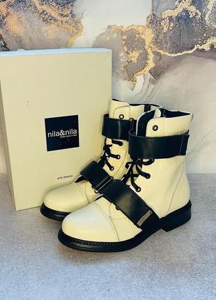 Стильные кожаные ботиночки 37р. nila&nila. оригинал