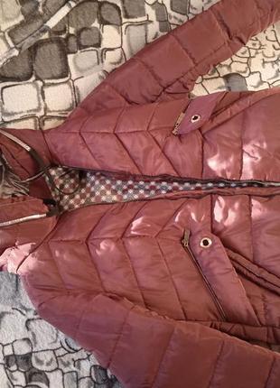Зимняя курточка размер 50 цвет бордо6 фото