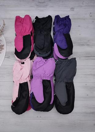 Зимові рукавиці для дівчаток 💗 краги водонепроникні5 фото