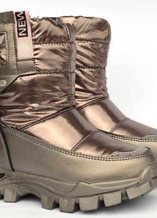 Дитячі термочеревики зимові (дутики) tom.m для дівчинки на натуральній овчині, 28, 34, 35 р.