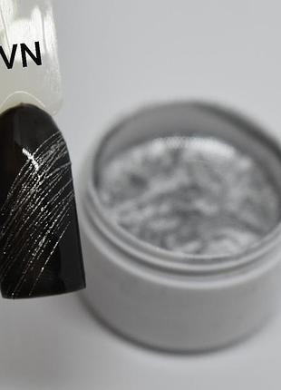 Гель-фарба павутинка срібло