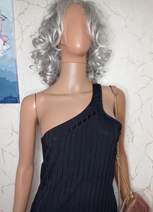 Сукня в рубчик на одне плече 3