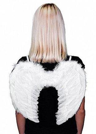 Крылья ангела или крила янгола детские взрослые белые, 50х40 см1 фото