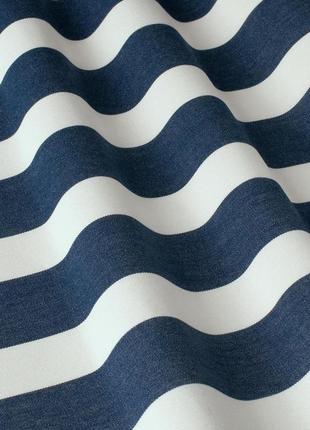 Ткань дралон уличная ткань для качелей маркиз зонтов уличных штор полоска белая синяя2 фото