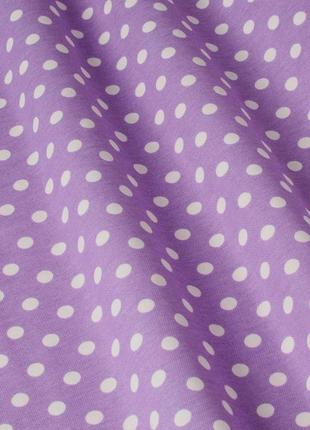 Скатерть хлопок с тефлоновой пропиткой 100*140 см фиолетовая белый горох горошек горошок2 фото