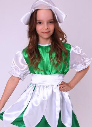 Карнавальный костюм платье подснежник для девочки