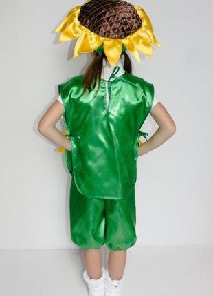 Детский карнавальный костюм подсолнух (соняшник), 116-122 см (5-6 лет)3 фото