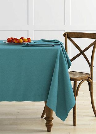 Скатерть хлопок с тефлоновой пропиткой 100*140 см бирюзовая