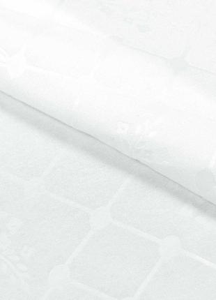 Тканина мікрофібра для наматрацника матраців ромби біла