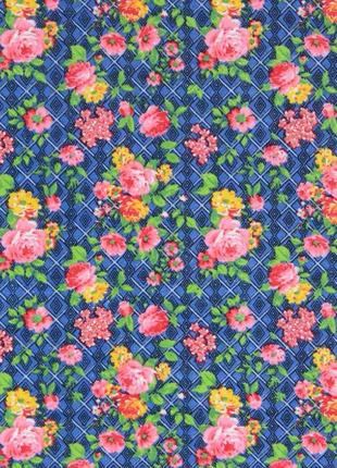 Ткань фланель для сорочек пижам халатов розы розочки2 фото