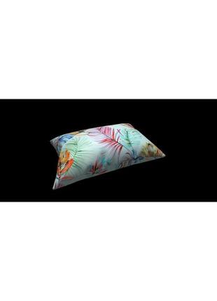 Ткань дралон уличная ткань для качелей маркиз зонтов уличных штор листья крупные разноцветные на голубом4 фото