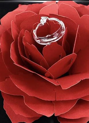 Футляр для кольца (красная роза)2 фото