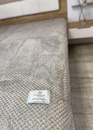 Новинка плед покрывало из бамбукового волокна євро размер 200х220 см светло-серый