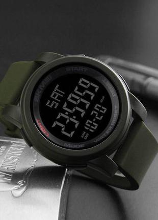 Чоловічий спортивний годинник skmei 1257 електронний з підсвічуванням, армейським цифровим годинником