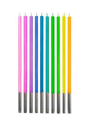 Свечи для торта разноцветные 10шт/уп 13256