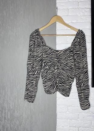 Блуза блузка у тигровий принт h&m, m/l1 фото