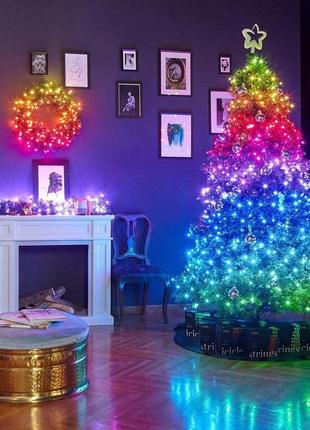 Умная светодиодная гирлянда rgb для ёлки и новогоднего декора (управление цвета с телефона)1 фото