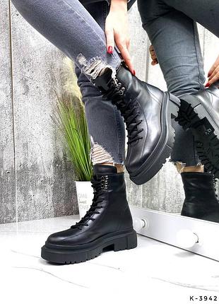 ❤️ кожаные ботинки деми зима