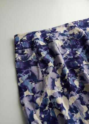 Красивая юбка из натуральной ткани в цветочный принт1 фото