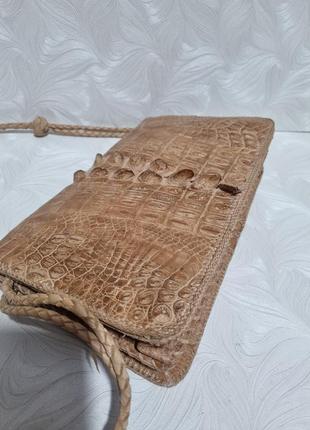 Вінтажна шкіряна сумка з крокодила4 фото