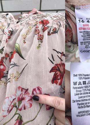 Цветочная блузка с кружевом george 5
