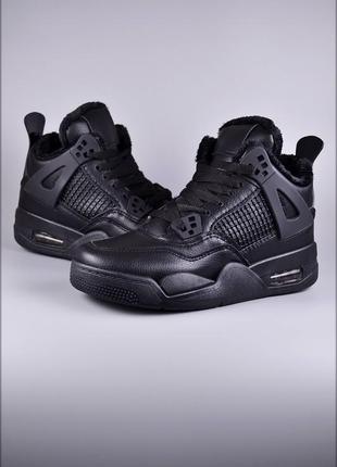 Зимние кроссовки jordan black winter