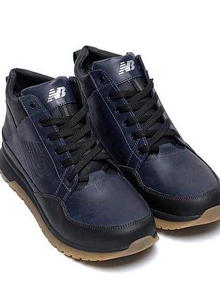 Чоловічі зимові шкіряні кросівки clasic blue
