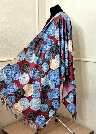 Шарф палантин кольоровий зимовий