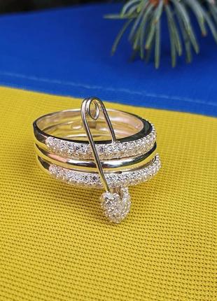 Кольцо с булавкой из серебра