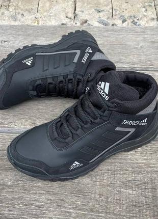 🖤чоловічі шкіряні зимові кросівки adidas🖤3 фото