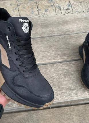 🖤чоловічі шкіряні зимові черевики reebok🖤