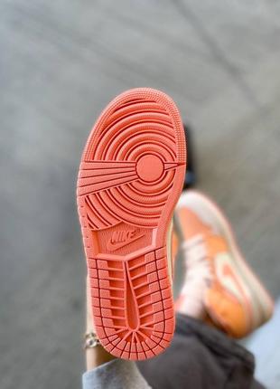 Кросівки nike air jordan 1 mid apricot orange4 фото