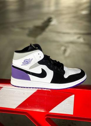 Кросівки nike air jordan 1 retro mid purple