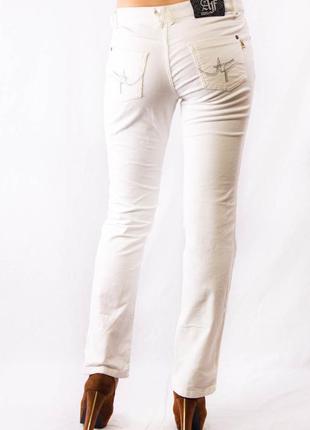 Вельветові штани жіночі білі арфа (m)