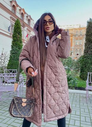 Стильна куртка курточка жіноча комфортна класна класична красива зручна модна трендова тепла зимова мокко1 фото