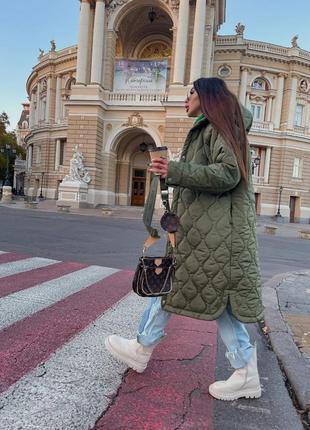 Стильна куртка курточка жіноча комфортна класна класична красива зручна модна трендова тепла зимова хакі3 фото