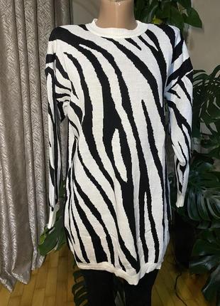 Плаття зебра 81см довжина платье для хл-3хл буде туніка